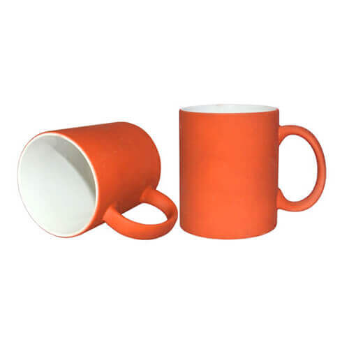 Tazza Fluo arancione, opaco Sublimazione Termostampa