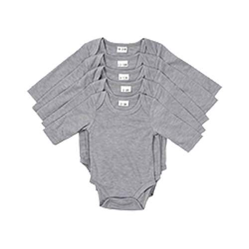 Body grigio per bambini con maniche lunghe per la sublimazione