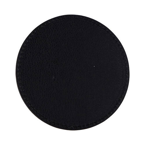 Sottobicchiere rotondo in pelle per sublimazione - Marrone