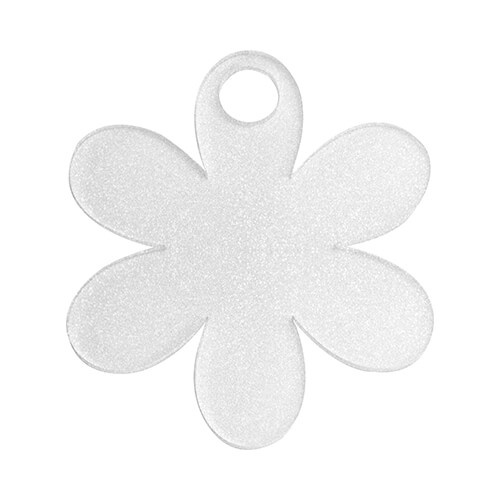 Targhetta in acrilico per tazza da 1200 ml con glitter a sublimazione - fiore