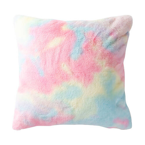 Federa colorata 45 x 45 cm in pile a pelo lungo e microfibra per sublimazione