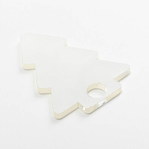 Targhetta in acrilico per tazza da 1200 ml per sublimazione - Albero di Natale