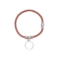 Bracciale in pelle intrecciata con ciondolo per stampa sublimatica  col. rosso
