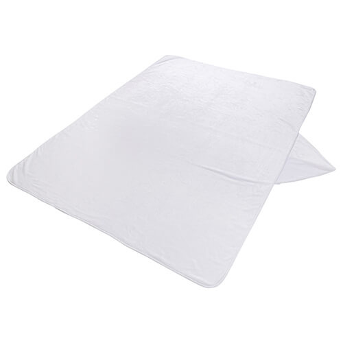 Coperta con cappuccio Minky per sublimazione - bianca