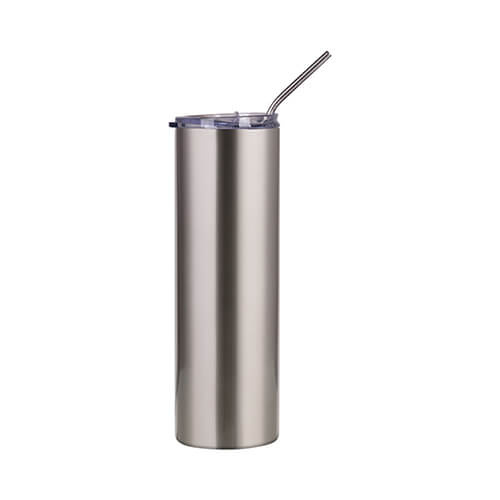 Tazza da 900 ml con cannuccia per sublimazione - argento