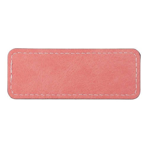 Targhetta in pelle 8,2 x 3,1 cm per sublimazione - rosa