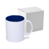 Tazza 330 ml con l'interno blu scuro con la scatola Sublimazione Termostampa