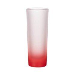 Un vetro smerigliato da 90 ml per sublimazione - sfumatura rosso