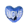 Copricuscino in forma di cuore 39 x 44 cm con paillettes bicolore per sublimazione – blu