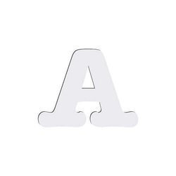 Lettera decorativa da MDF per sublimazione 10 cm A