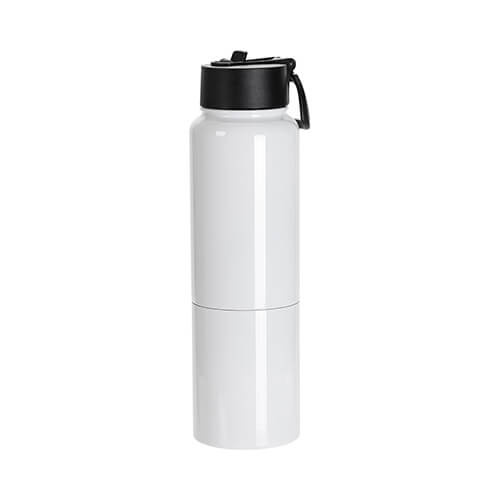 Bottiglia / tazza in acciaio inox 500 ml 2 in 1 per sublimazione - bianco