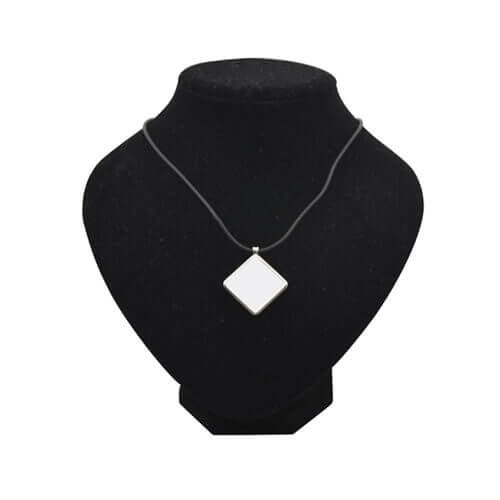 Collana di gomma caucciù con pendaglio romboidale - Stampa sublimatica a trasferimento termico