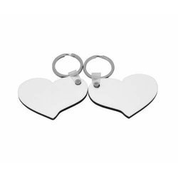 Portachiavi due cuori in MDF Sublimazione Trasferimento termico