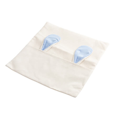 Federa di lino 40 x 40 cm per sublimazione - orecchie blu