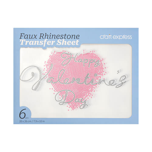 Un set di fogli con zirconi per trasferimento termico - Cuore