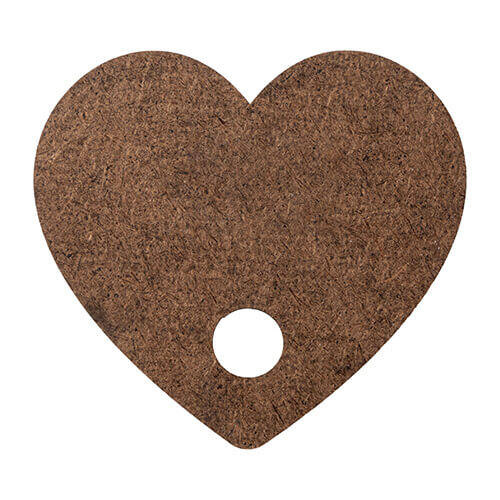 Targhetta con nome in fibra di legno per tazza 780 / 900 / 1050 / 1260 ml per sublimazione - cuore