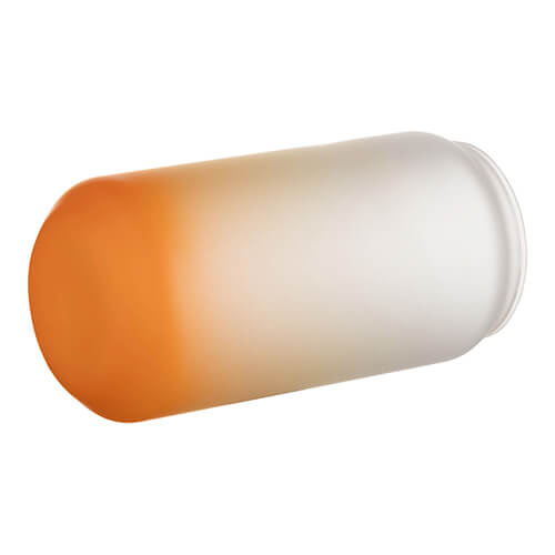 Vetro smerigliato da 550 ml per sublimazione - sfumatura arancione
