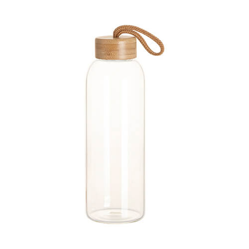Flacone in vetro da 750 ml con tappo in bambù per sublimazione