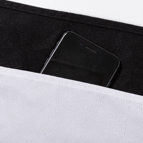 Grembiule nero con tre tasche per adulti per sublimazione