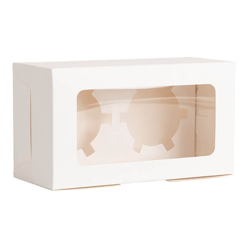 Confezione decorativa con finestra per 2 palline per sublimazione - 9 x 16 x 7,5 cm
