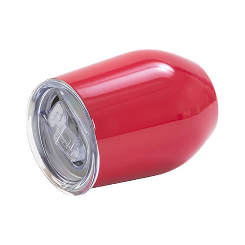 Tazza per vin brulé 360 ml per sublimazione - rossa con foro per bere chiuso