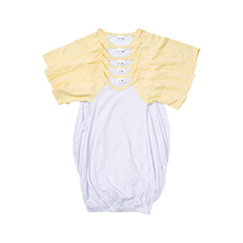 Camicia da notte a maniche lunghe per sublimazione - maniche giallo