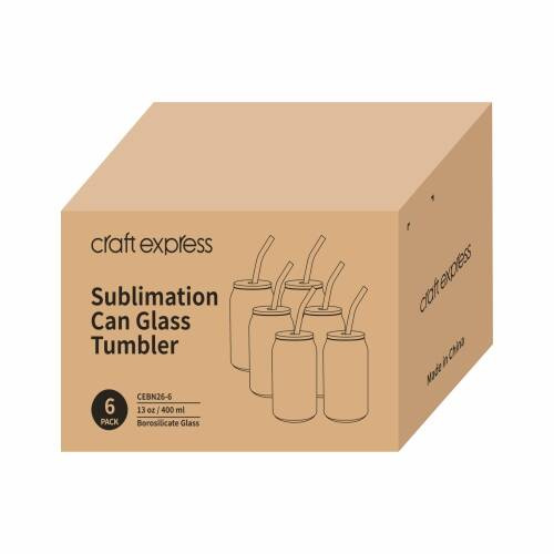 Set di 6 bicchieri da 400 ml con cannuccia e coperchio in bambù per sublimazione