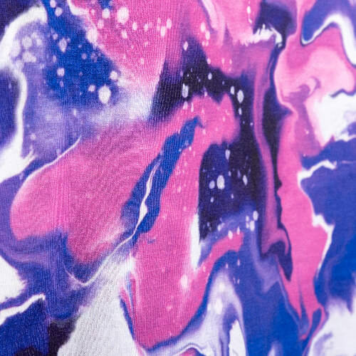 T-shirt Cotton-Like Bleached Bloom Blue per sublimazione