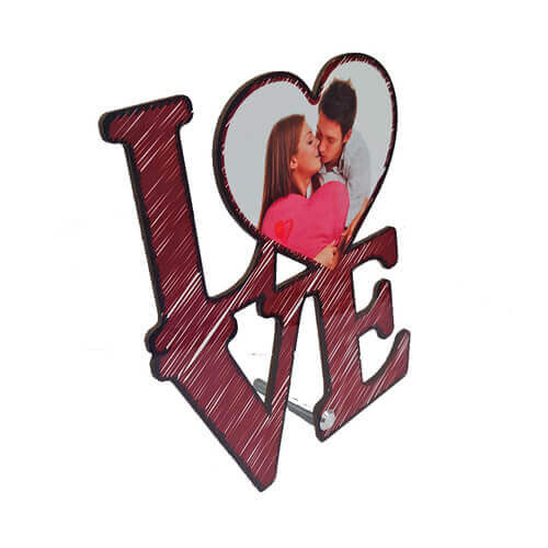 Cornice per foto MDF 17,6 x 20 cm - Love - Trasferimento termico a sublimazione