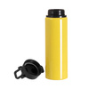 Borraccia in alluminio da 750 ml con coperchio in plastica e impugnatura a sublimazione - giallo