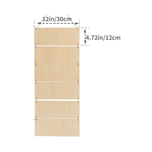 Sei telai rettangolari in compensato da appendere per la sublimazione