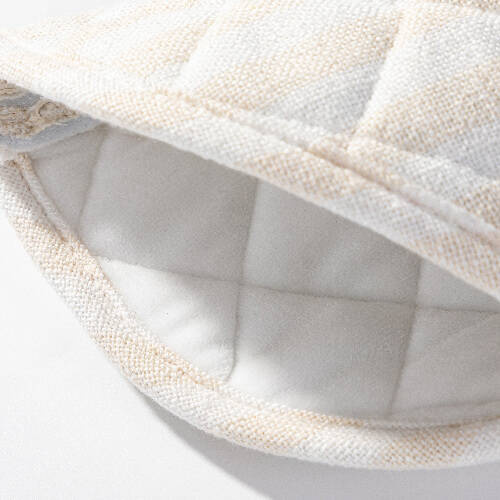 Guanto da forno termoisolante per sublimazione - crema con strisce giallo