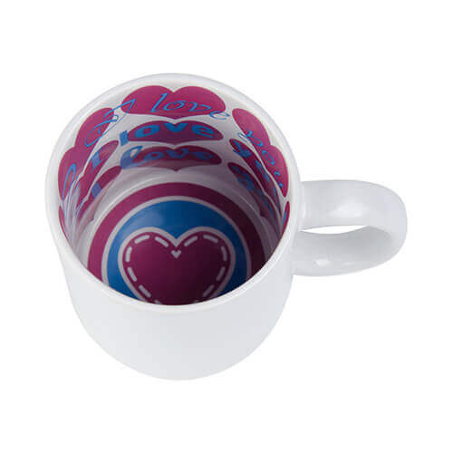 Tazza 330 ml con l’interno I love You Sublimazione Termostampa