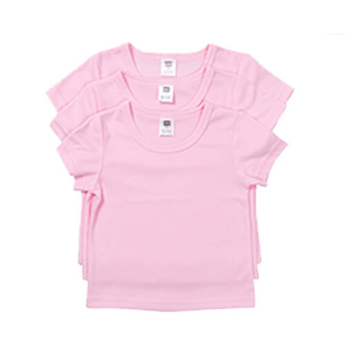 T-shirt a maniche corte per bambini per sublimazione - rosa