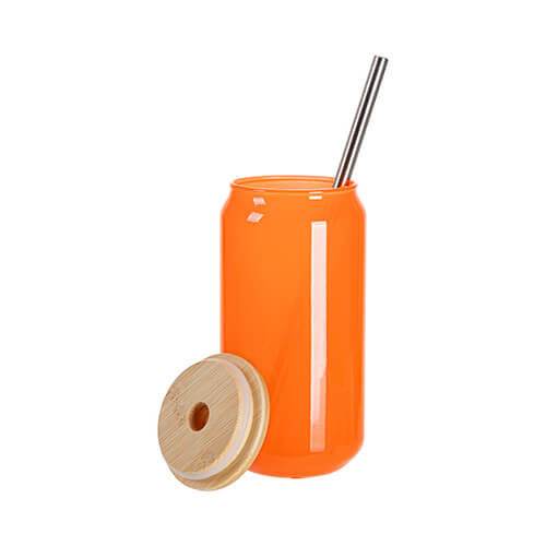 Vetro da 550 ml che cambia colore se esposto al calore per sublimazione - Arancia