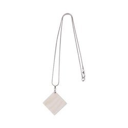 Ciondolo conchiglia quadrato con catenina - Stampa sublimatica a trasferimento termico
