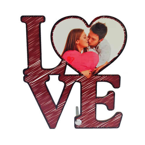Cornice per foto MDF 17,6 x 20 cm - Love - Trasferimento termico a sublimazione
