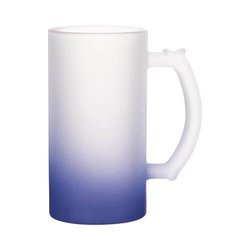 Tazza da 470 ml in vetro smerigliato per sublimazione - sfumatura blu navy