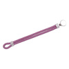 Bracciale in pelle intrecciata con cerchio per stampa sublimatica  col. viola