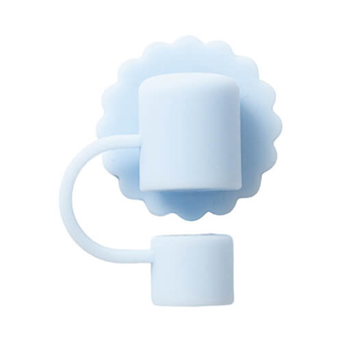 Copertura in cannuccia in silicone Ø 0,8 cm per sublimazione - fiore blu