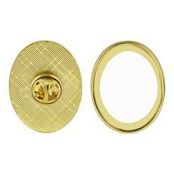 Spilla ovale oro a perno - Stampa sublimatica a trasferimento termico