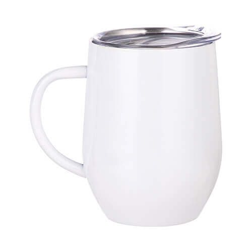Tazza con manico per vin brulè da 360 ml per sublimazione - bianca