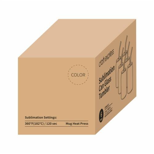 Set di 6 bicchieri glassati da 400 ml con cannuccia e coperchio in bambù per sublimazione