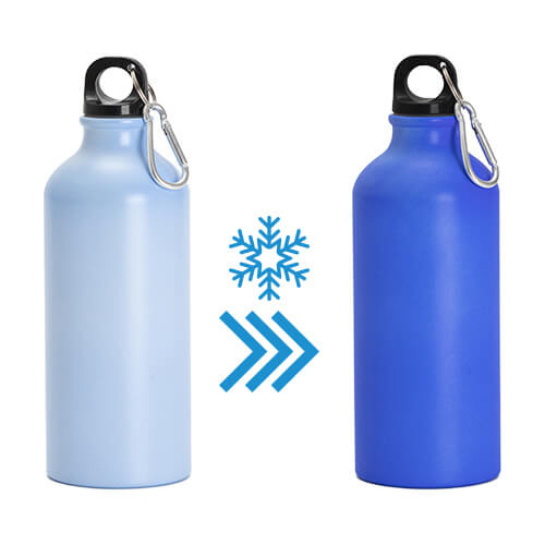 Bottiglia da viaggio da 600 ml per sublimazione - colore cangiante blu > blu