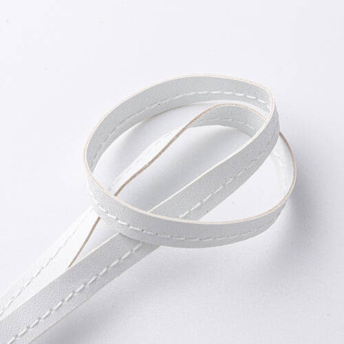 Etichetta in pelle con tracolla / custodia AirTag per sublimazione - bianco