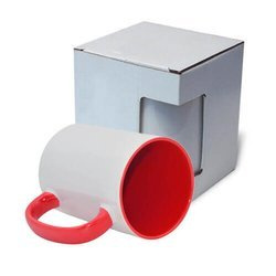 Tazza MAX 450 ml FUNNY rosso con la scatola Sublimazione Termostampa