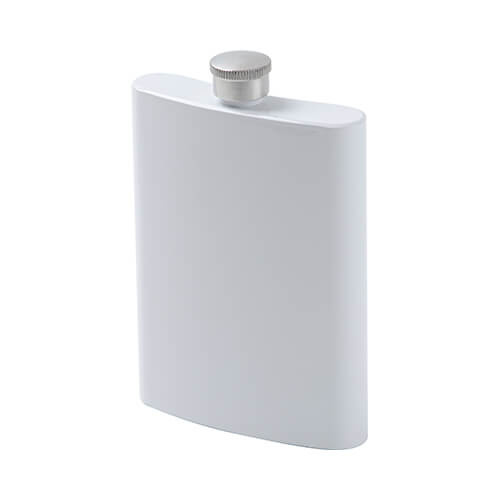 Fiaschetta in metallo per sublimazione - bianca