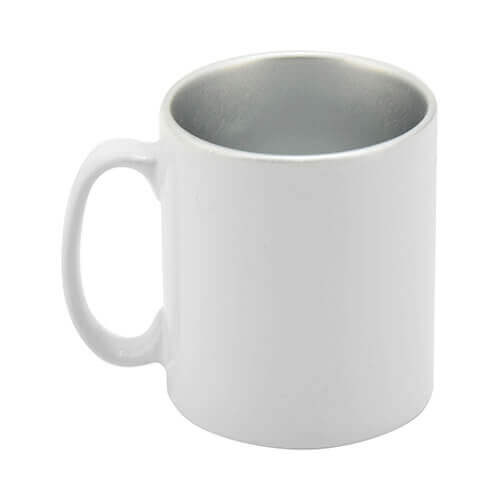 Tazza 300 ml con interno argento, lucido Sublimazione Termostampa