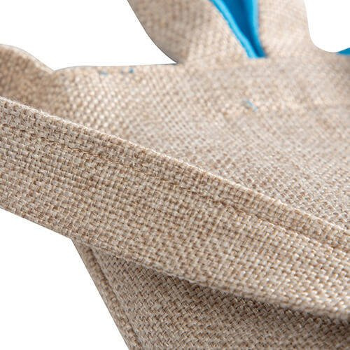 Borsa in lino 29 x 34 cm per sublimazione - manici blu