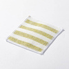 Sottobicchiere in tela 10 x 10 cm crema con strisce verde chiaro per sublimazione